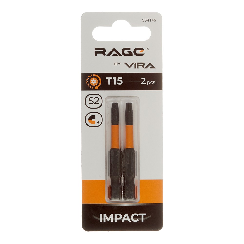 Бита Rage by Vira (554146) TORX T15 магнитная 50 мм торсионная (2 шт.)