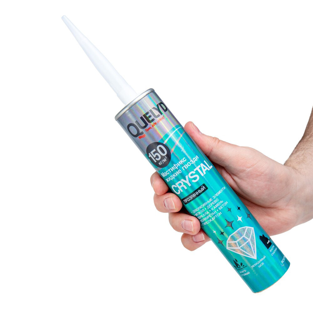 Клей монтажный каучуковый Quelyd Crystal прозрачный 290 мл