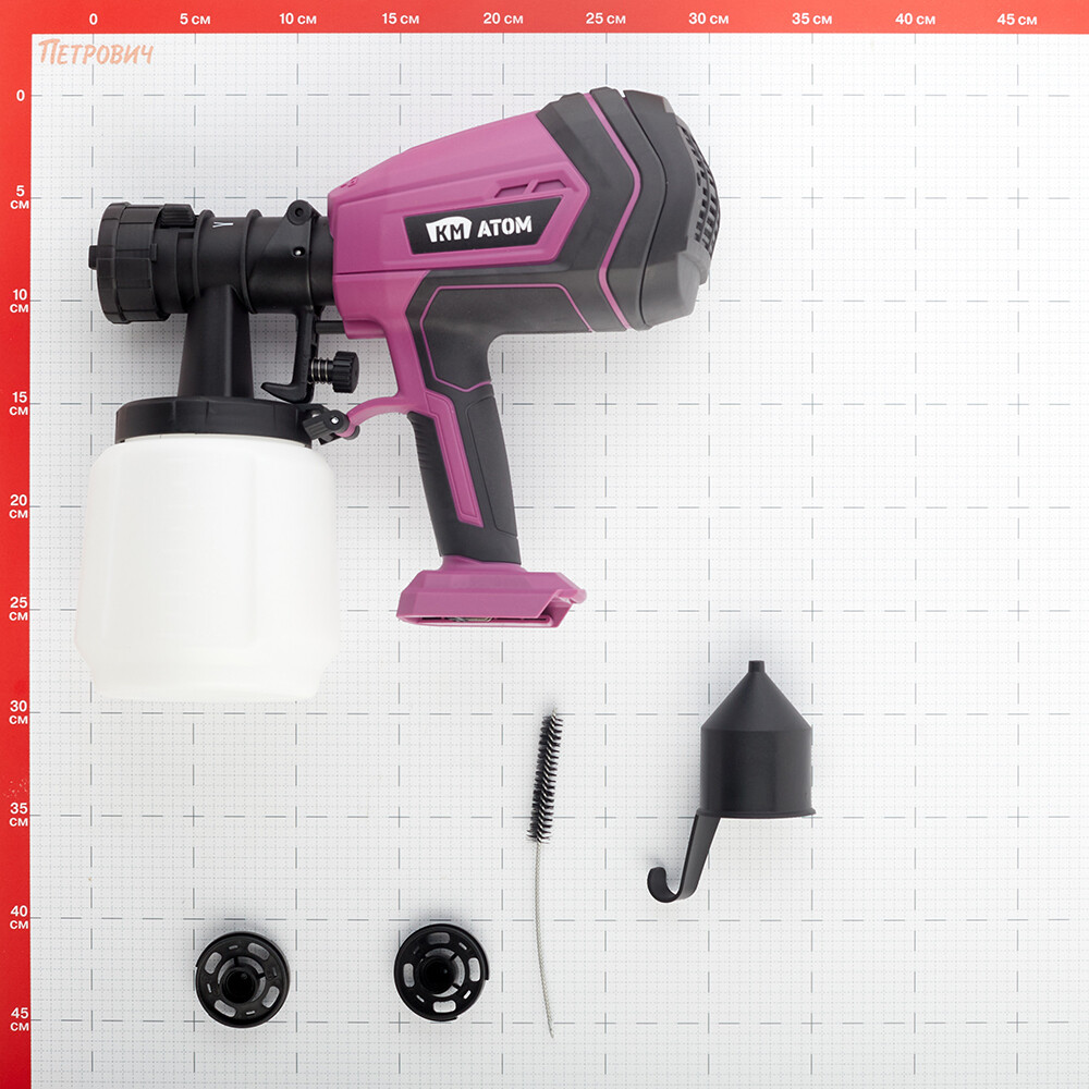 Краскопульт аккумуляторный КМ АТОМ 18 В 1 л без АКБ и ЗУ (CSG-181)