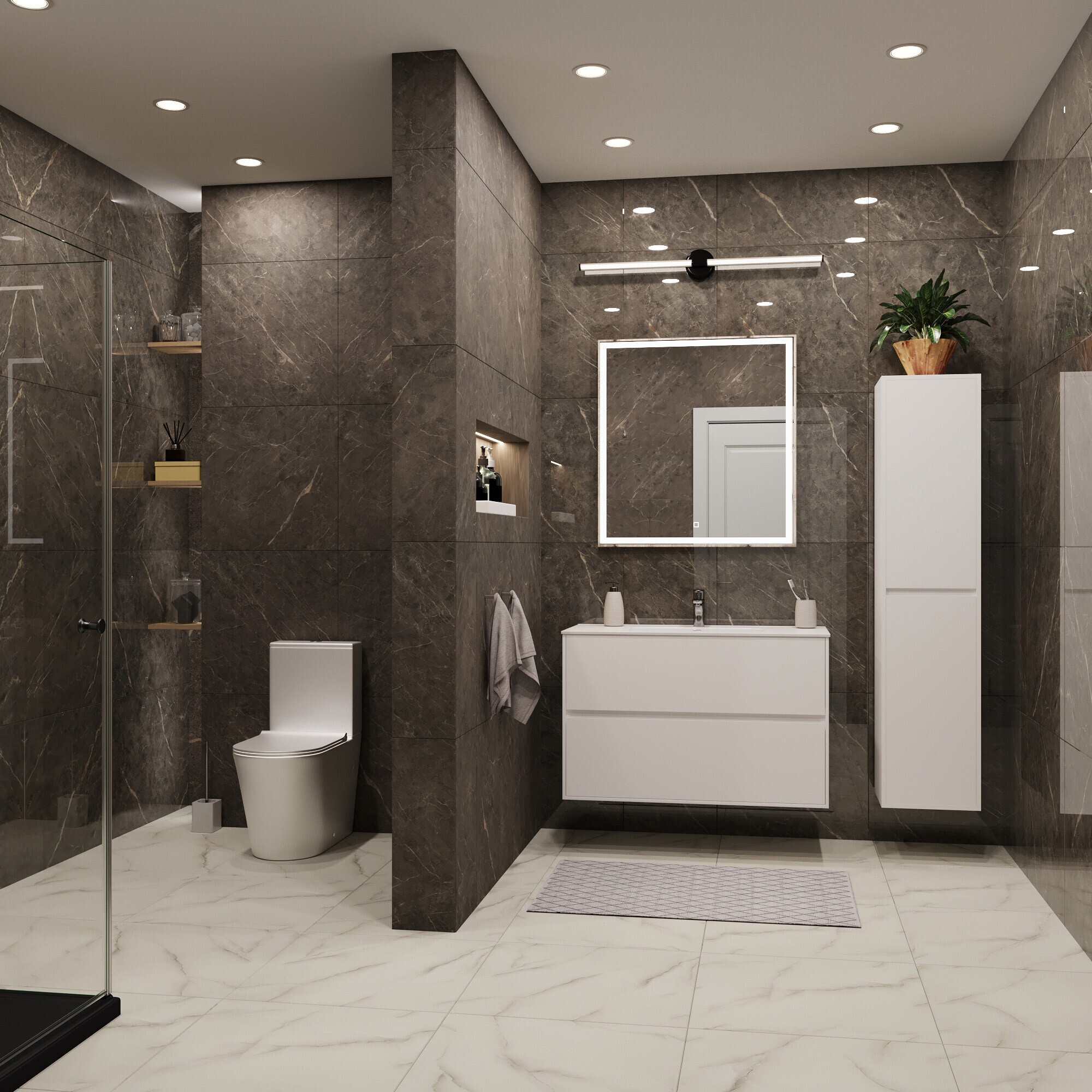 Керамогранит Lavelly Onyx Nebbia серый матовый 600х600х8,2 мм (4 шт.=1,44 кв.м)