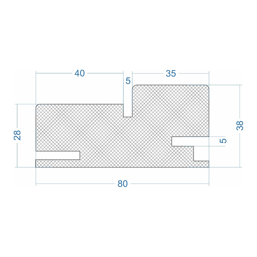 Коробка дверная телескопическая Urban 80х38х2100 мм ПВХ норд велум (2,5 шт.)