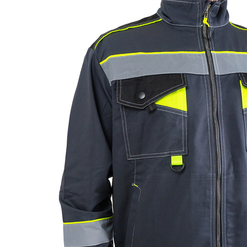 Костюм мужской рабочий Joker Корвет Коттон КБ 1 52-54 рост 170-176 см темно-серый/лимон