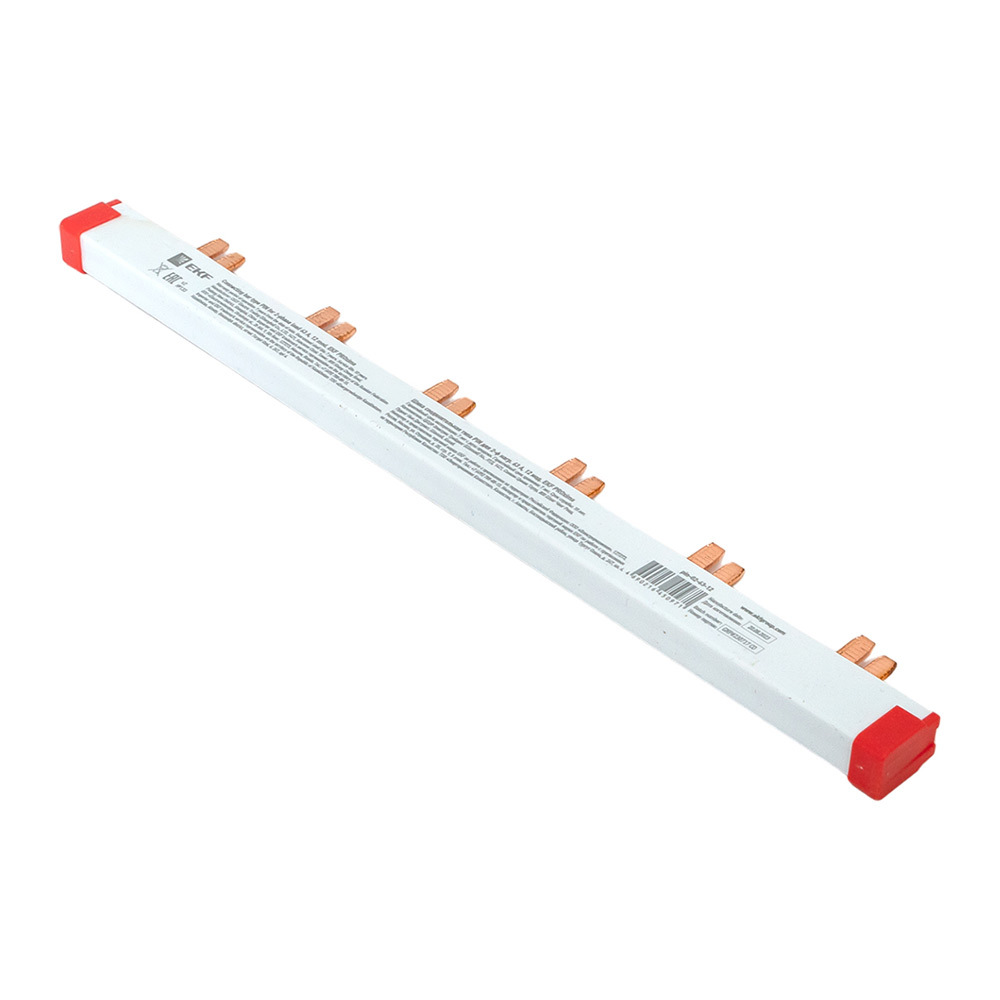 Шина соединительная двухрядная EKF PROxima тип PIN 63 А на 12 модулей 0,2 м (pin-02-63-12)