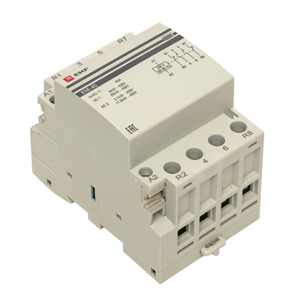 Контактор модульный EKF PROxima КМ (km-3-40-22) 230-240 В 40 А тип AC 2НО+2НЗ