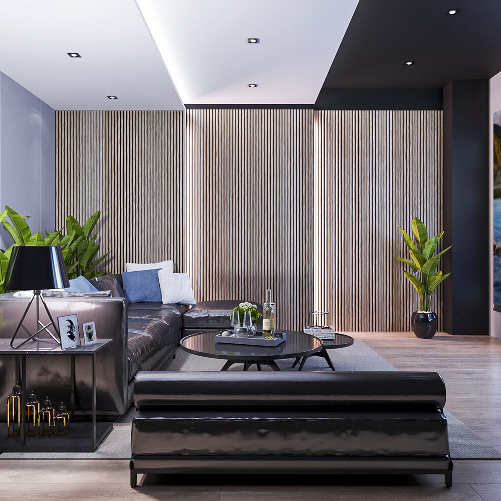 Панель акустическая 298х2750х19 мм Cosca Decor ясень тирамису 1,64 кв.м (2 шт.)