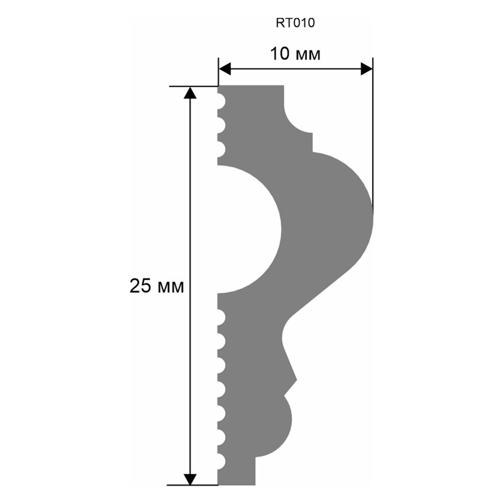 Молдинг из экополимера ударопрочный 25х10х2000 мм Artiva Standart белый
