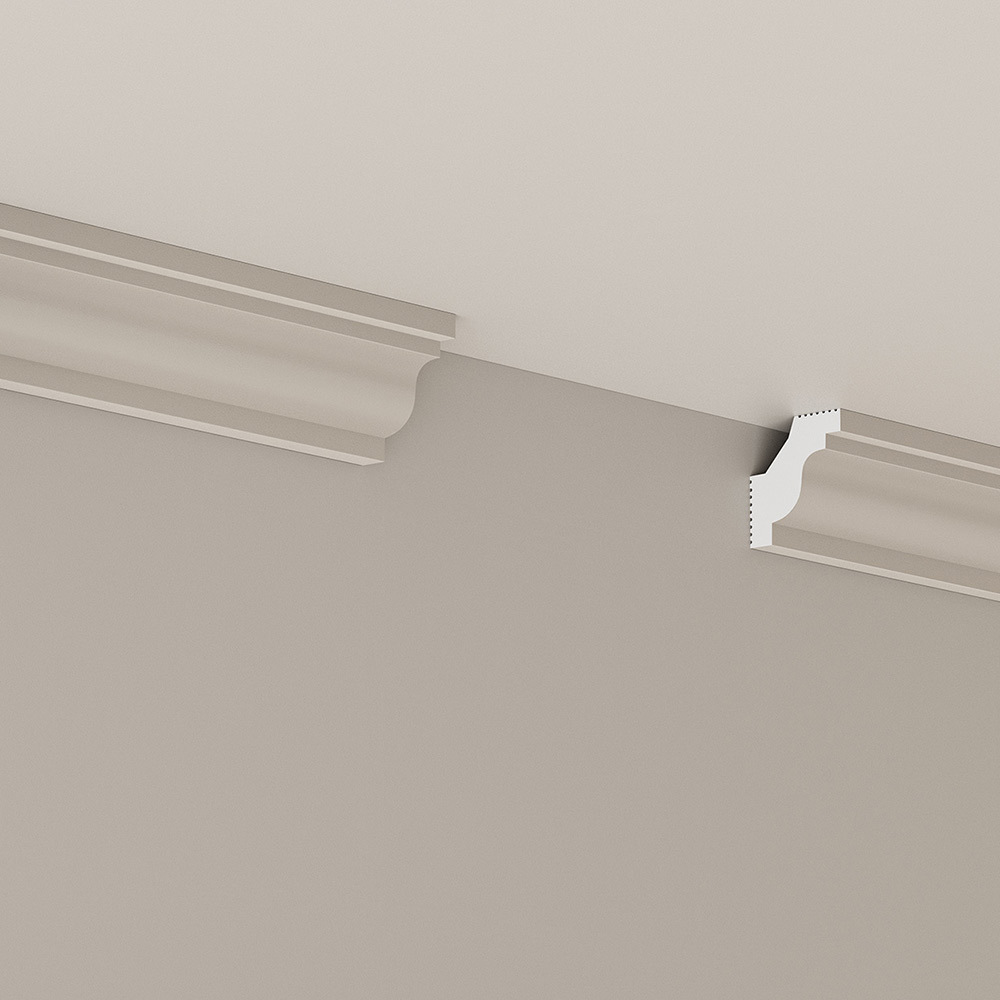 Плинтус потолочный из экополимера ударопрочный 33х30х2000 мм Cosca Decor KX