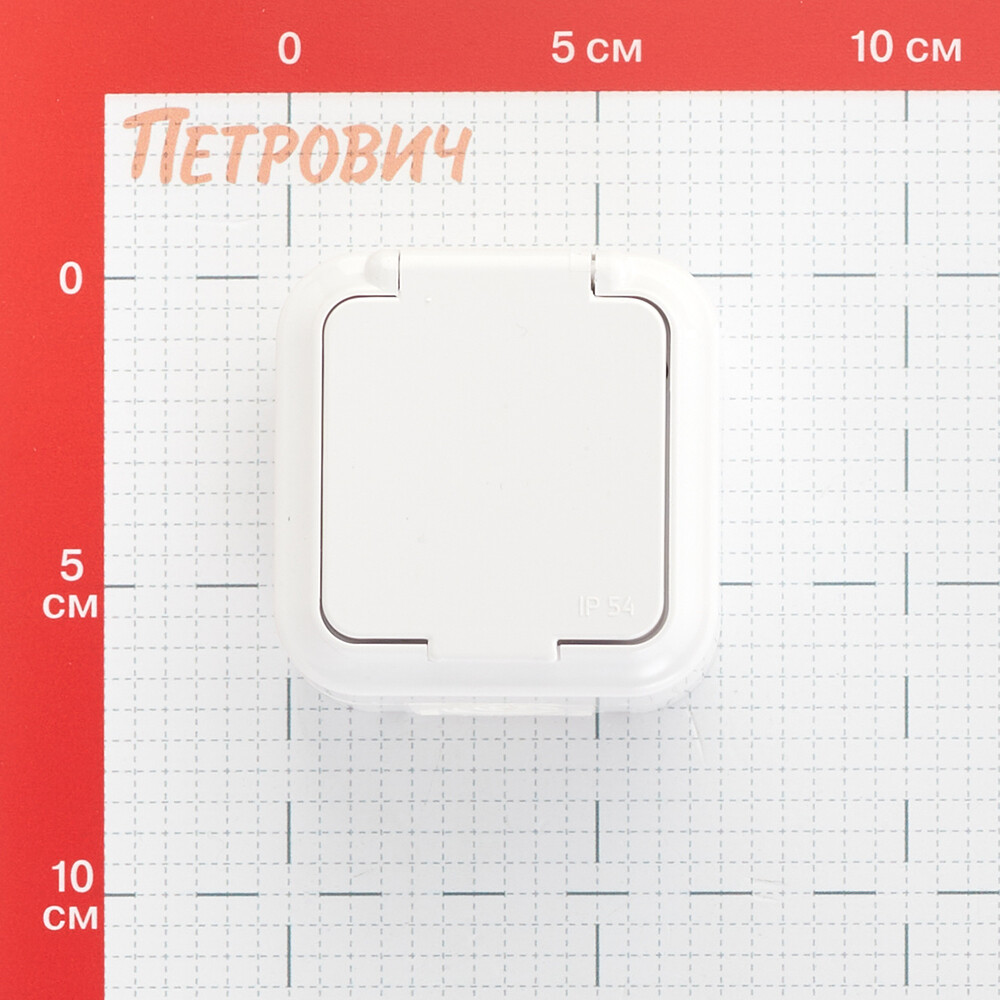 Розетка Svet накладная белая с крышкой (EV 0366-6610)