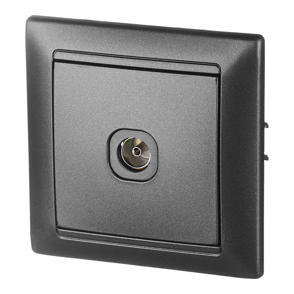 Розетка телевизионная Svet Стиль встраиваемая графит (EV 0365-4111)