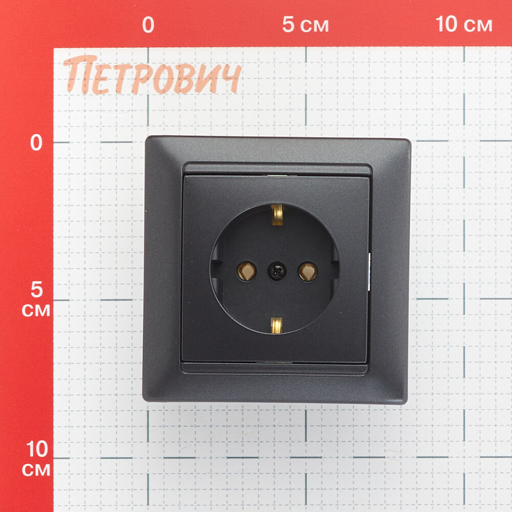 Розетка Svet Стиль встраиваемая графит (EV 0365-6211)