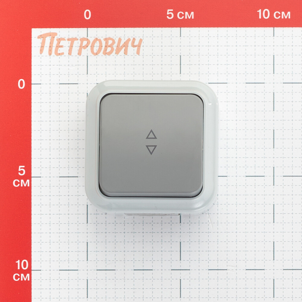 Выключатель Svet одноклавишный накладной серый проходной (EV 0366-7515)