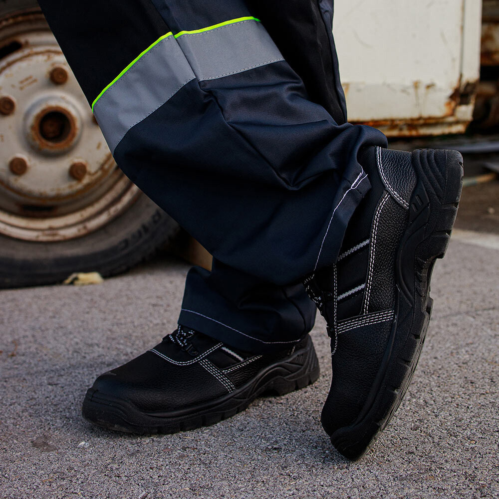 Сандалии рабочие из искусственной кожи с защитным подноском размер 42 черные Мистраль Аскет (134464)