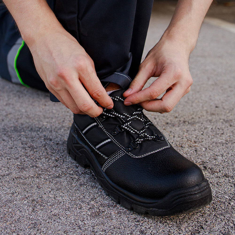 Сандалии рабочие из искусственной кожи с защитным подноском размер 42 черные Мистраль Аскет (134464)