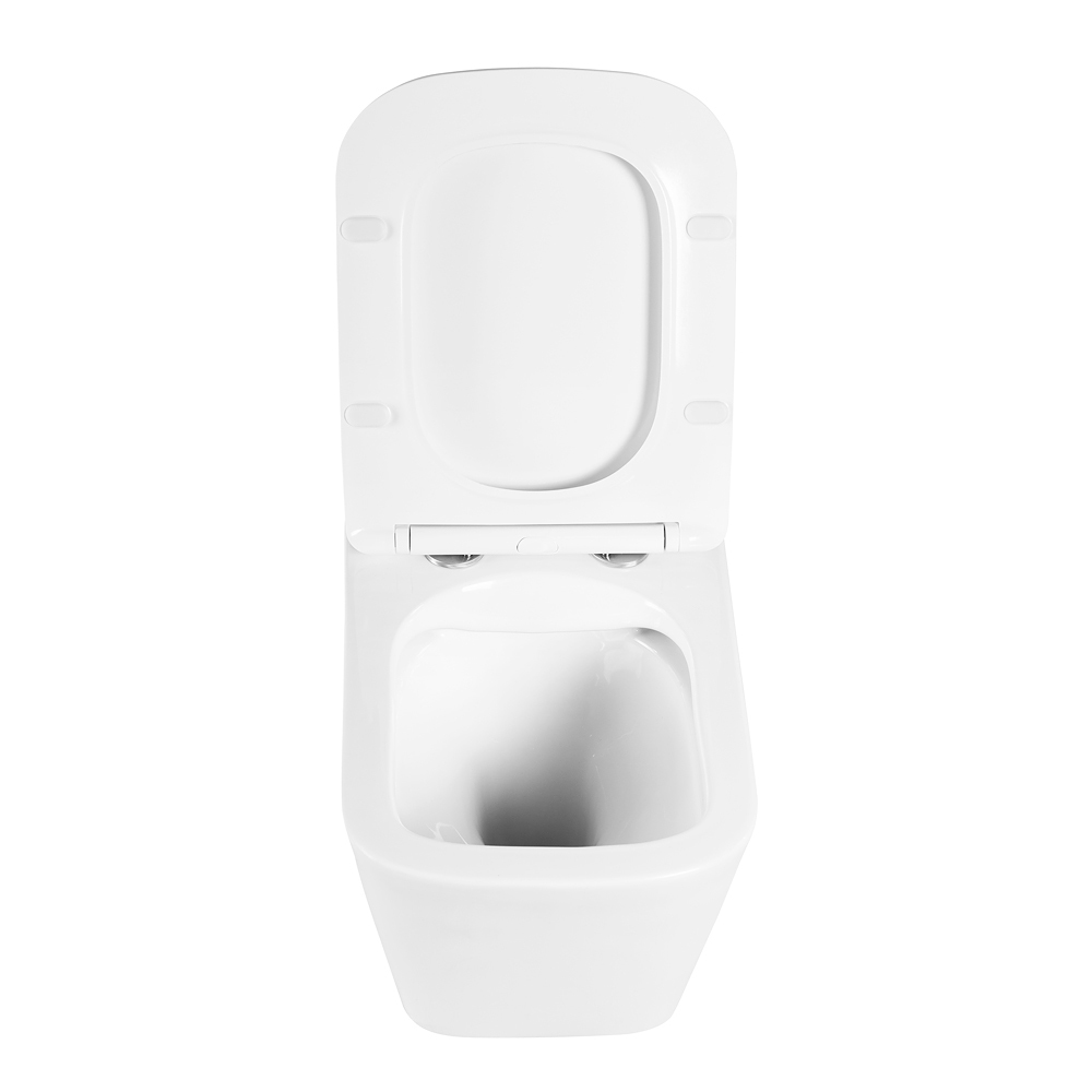 Унитаз подвесной BelBagno Due безободковый с сиденьем дюропласт микролифт (BB3103CHR/SC)