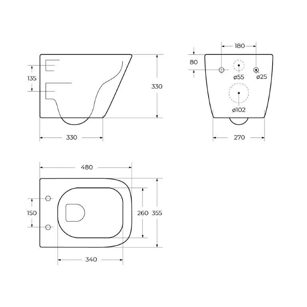 Унитаз подвесной BelBagno Due безободковый с сиденьем дюропласт микролифт (BB3103CHR/SC)