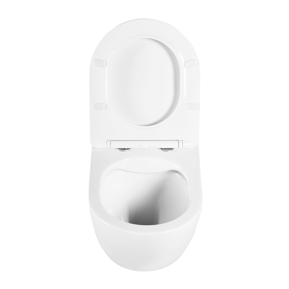 Унитаз подвесной BelBagno Uno безободковый с сиденьем дюропласт микролифт (BB3105CHR/SC)