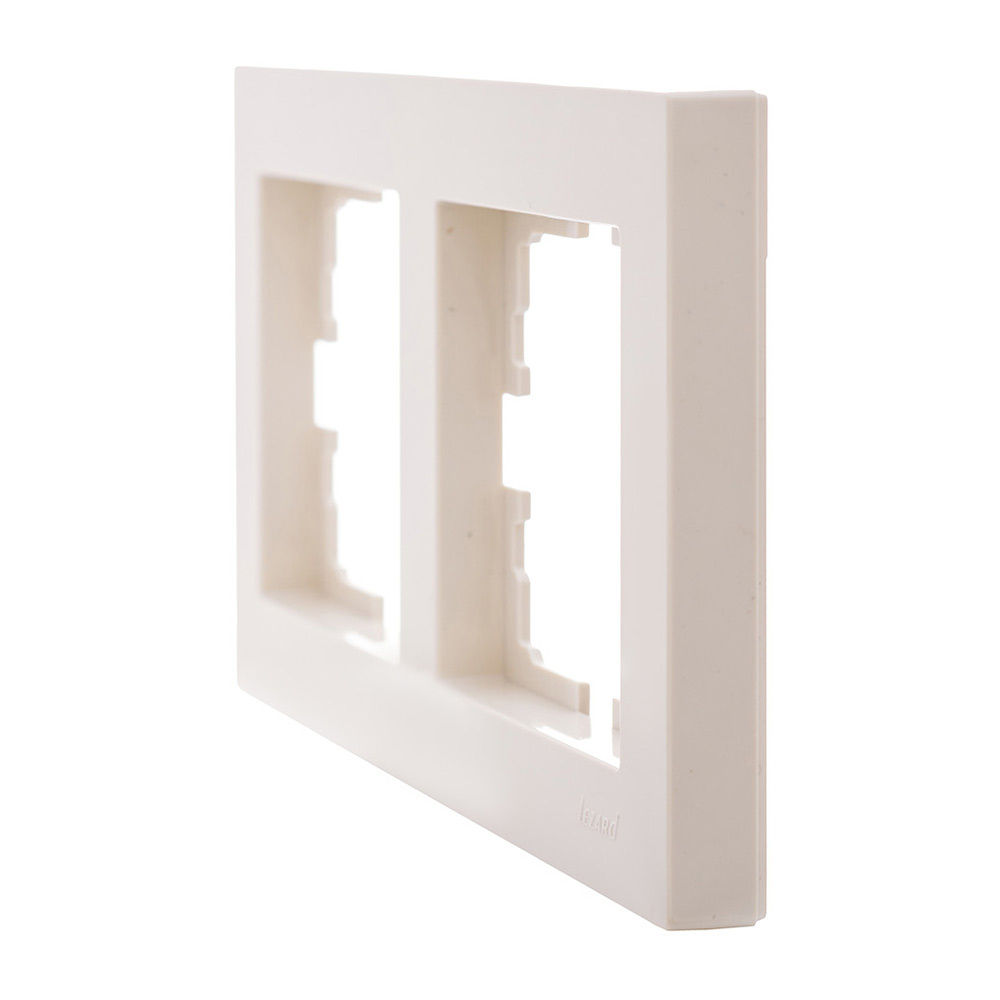 Рамка Lezard Vesna двухместная крем (742-0300-147)
