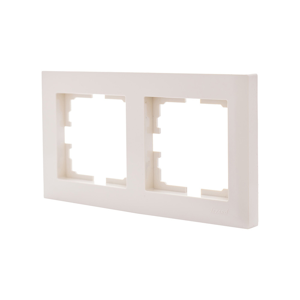 Рамка Lezard Vesna двухместная крем (742-0300-147)