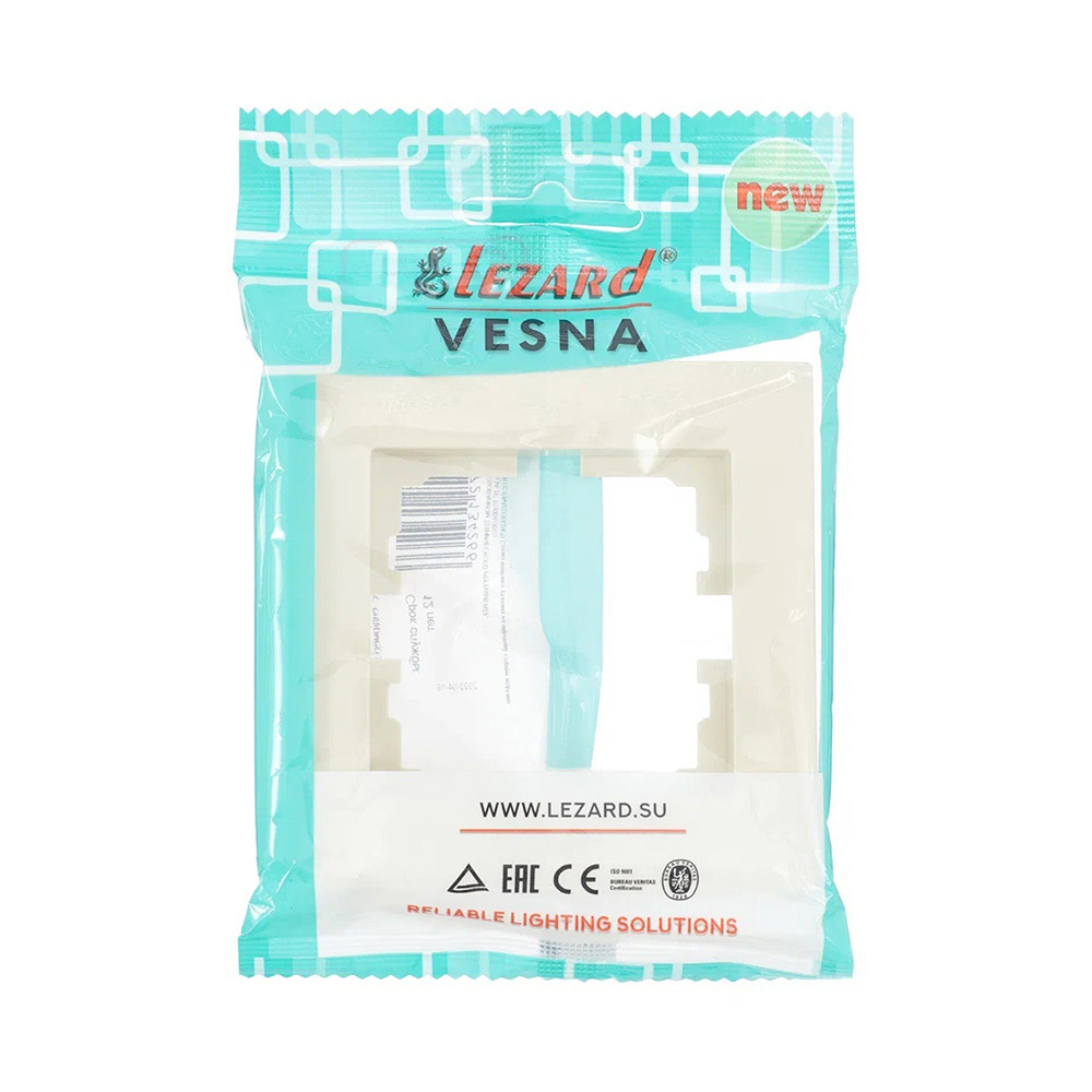 Рамка Lezard Vesna одноместная крем (742-0300-146)