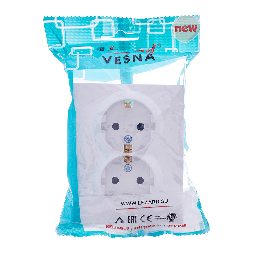 Розетка Lezard Vesna встраиваемая крем (742-0300-178B)