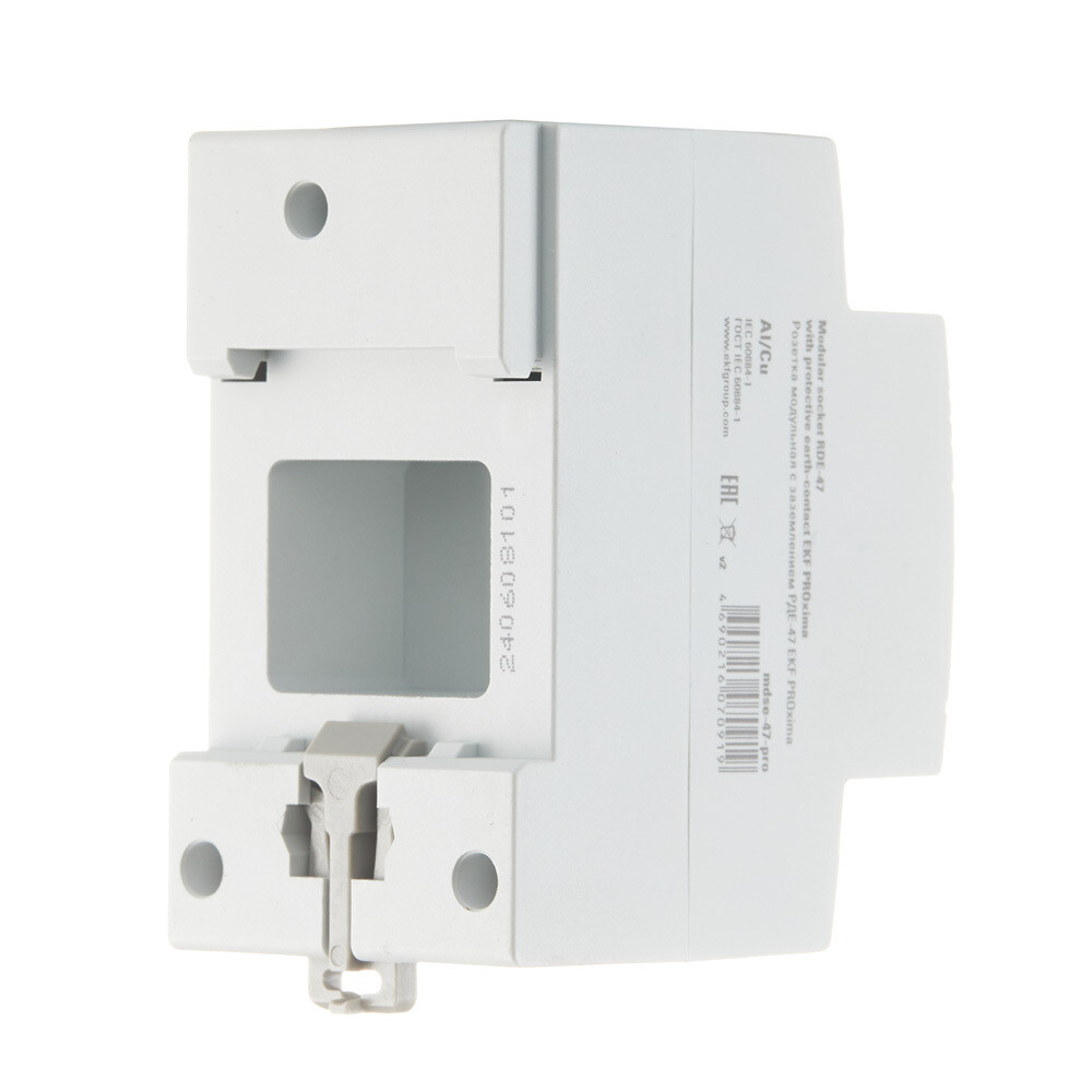 Розетка щитовая модульная EKF PROxima РДЕ-47 (mdse-47-pro) 230 В 16 А 1P+N+PE