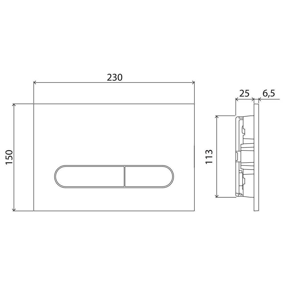 Клавиша смыва для инсталляций BelBagno Prospero белая (BB004-PR-BIANCO)