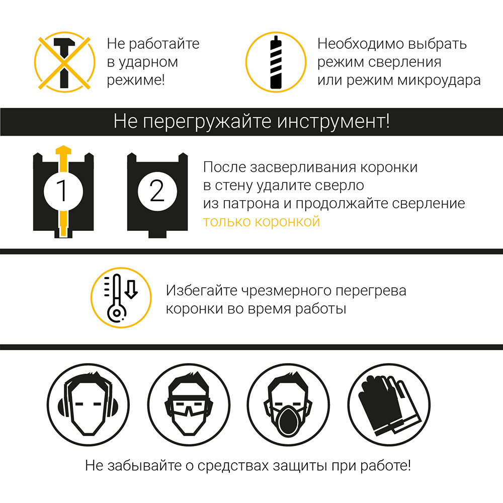 Коронка алмазная Rage Furious (559473) по бетону d72 мм