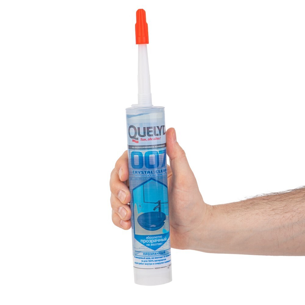 Клей-герметик гибридный Quelyd 007 Crystal Clear прозрачный 300 мл