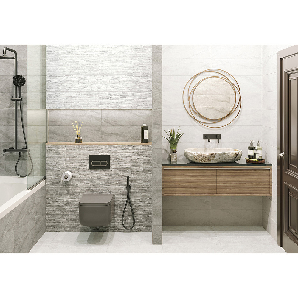 Плитка облицовочная Alma Ceramica Rocko бежевая 01 600x200x7,5 мм (16 шт.=1,92 кв.м)