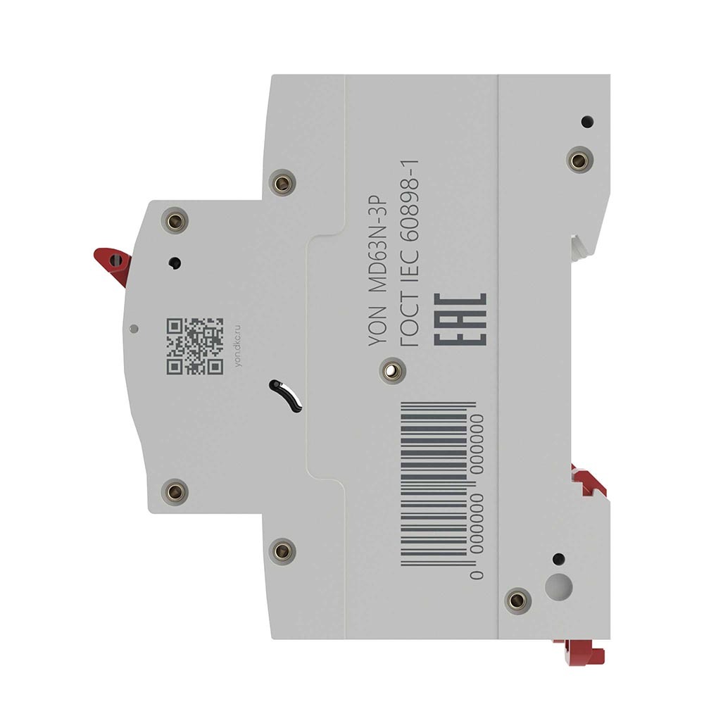 Автоматический выключатель модульный DKC Yon Max MD63N 3P 25А тип C 6 кА 400 В (MD63N-3PC25)