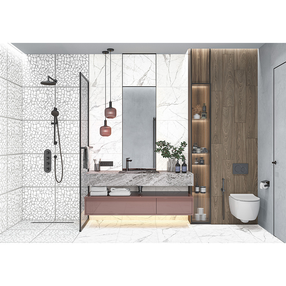 Плитка облицовочная Alma Ceramica Laurent белая мозаика 740x246x9 мм (7 шт.=1,274 кв.м)