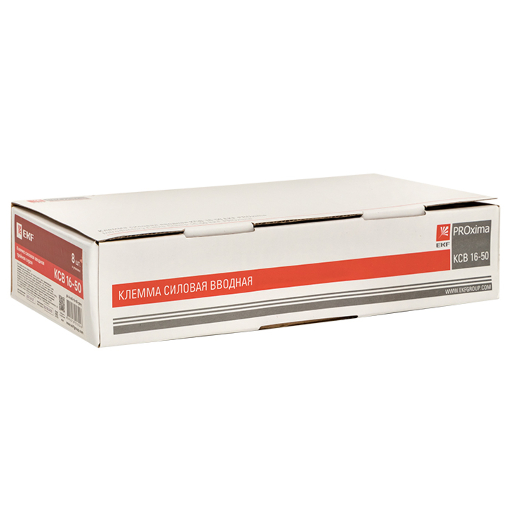 Клемма на 6 проводов EKF PROxima КСВ 16-50 2,5-50 кв.мм с пастой (plc-kvs3-16-50-grey)