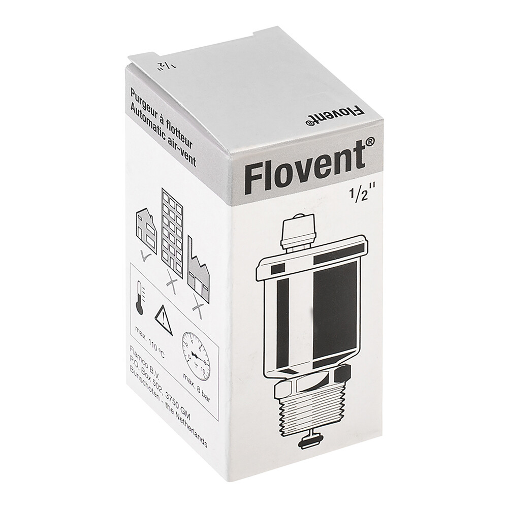 Воздухоотводчик автоматический Flamco 1/2 НР(ш) с отсекающим клапаном (27722)