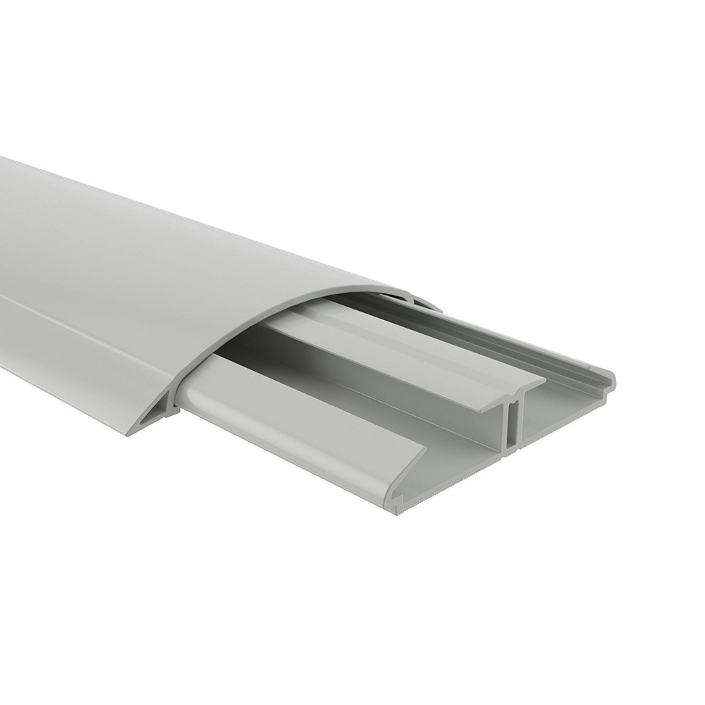 Кабель-канал напольный DKC 75х17 мм серый 2 м с перегородкой (01332DIY)