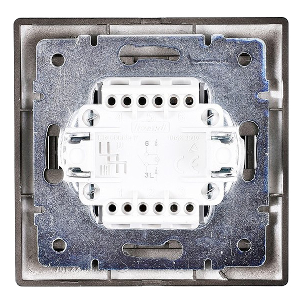 Выключатель Lezard Mira одноклавишный встраиваемый черный бархат с подсветкой (701-4242-111)