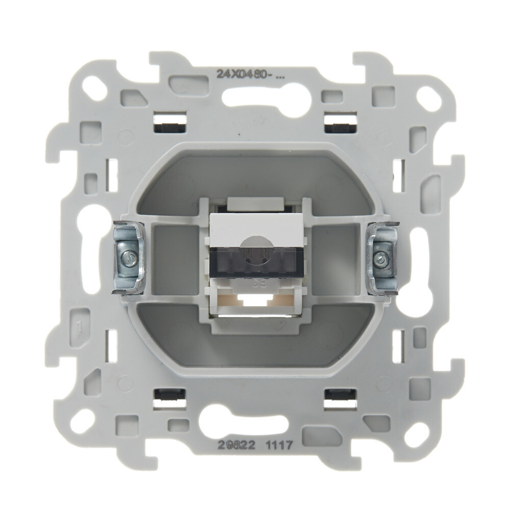 Розетка телефонная Simon 24 Harmonie встраиваемая графит RJ11 (2410480-038)