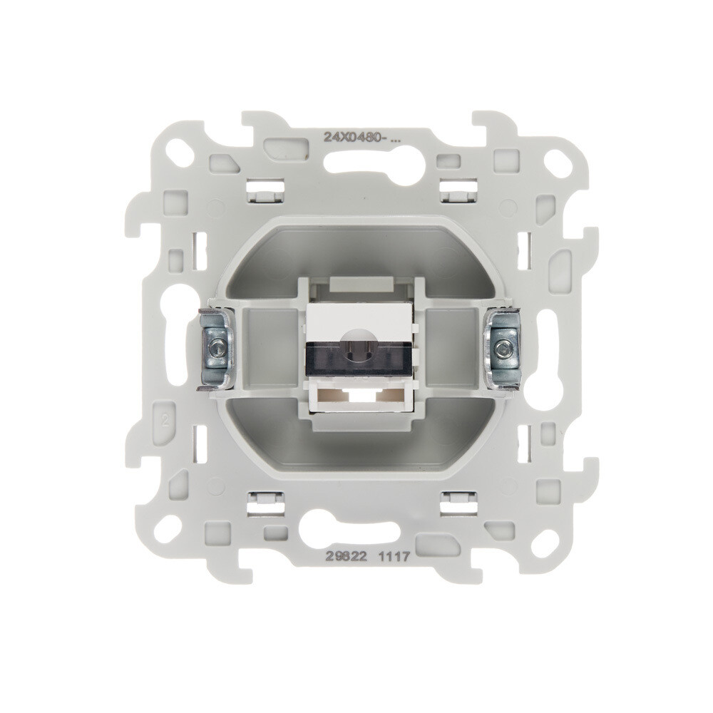 Розетка телефонная Simon 24 Harmonie встраиваемая алюминий RJ11 (2410480-033)