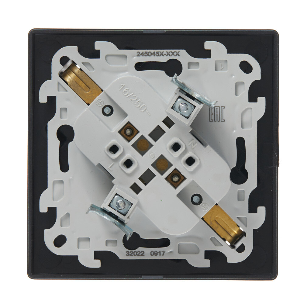 Розетка Simon 24 Harmonie встраиваемая графит (2450459-038)