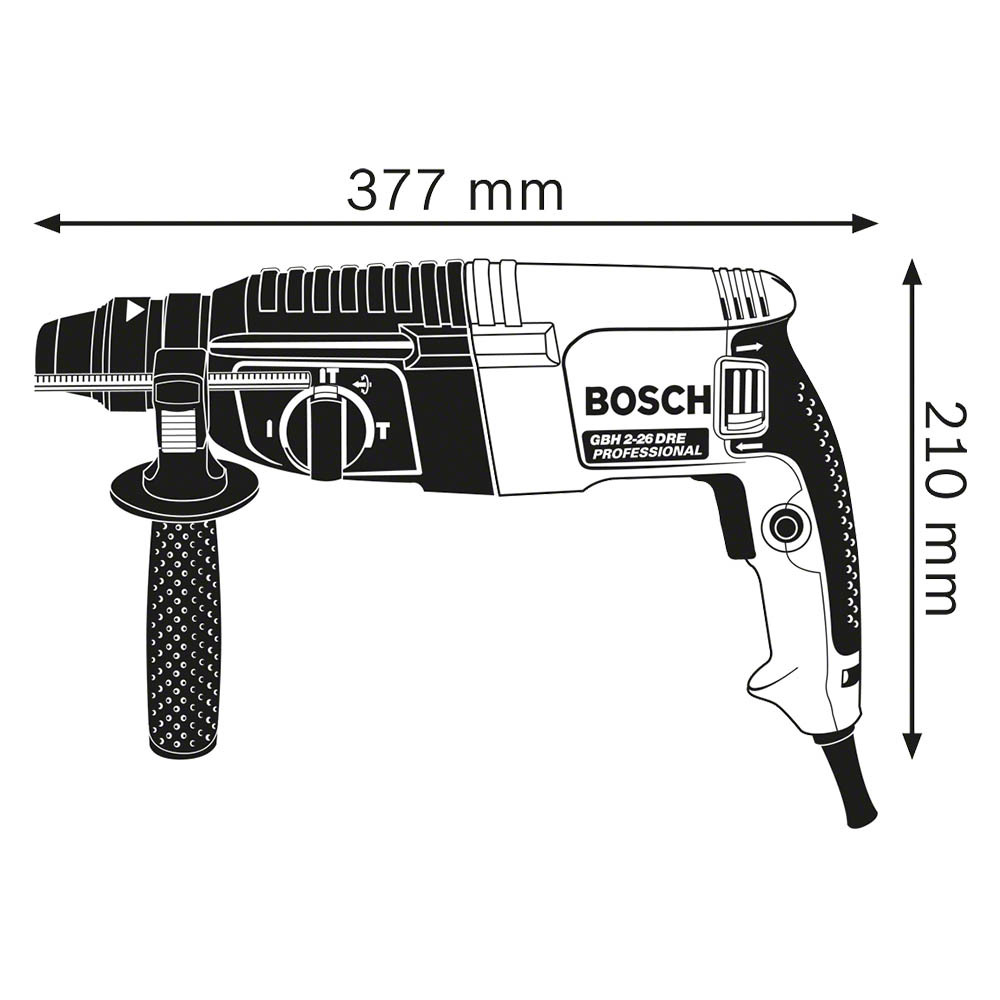 Перфоратор электрический Bosch GBH 2-26 DRE 800 Вт 2,7 Дж SDS-plus (0611253708)