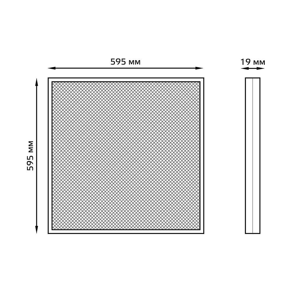 Светильник светодиодный для потолка армстронг встраиваемый Gauss ДВО/ДПО-35 6500К 35 Вт IP20 белый призма (842123333)
