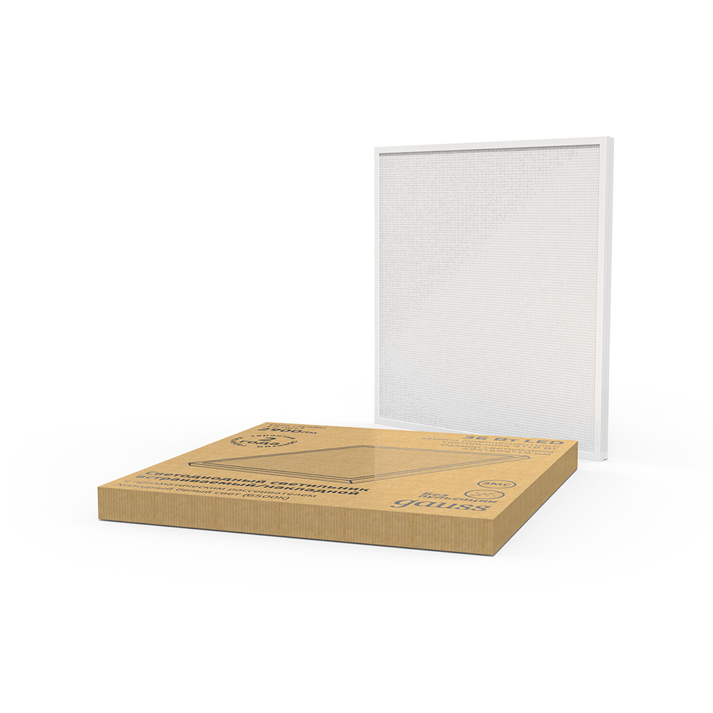 Светильник светодиодный для потолка армстронг встраиваемый Gauss ДВО/ДПО-35 6500К 35 Вт IP20 белый призма (842123333)