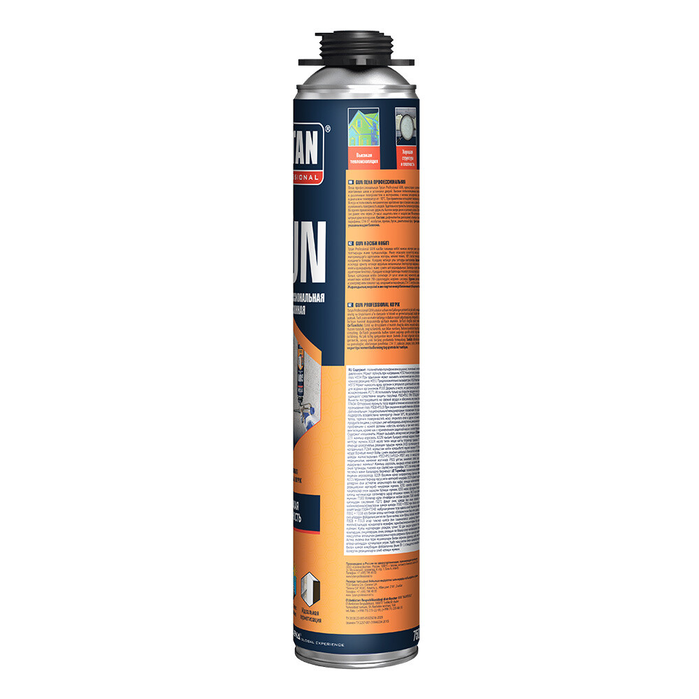 Пена монтажная профессиональная Tytan Professional Gun всесезонная 750 мл