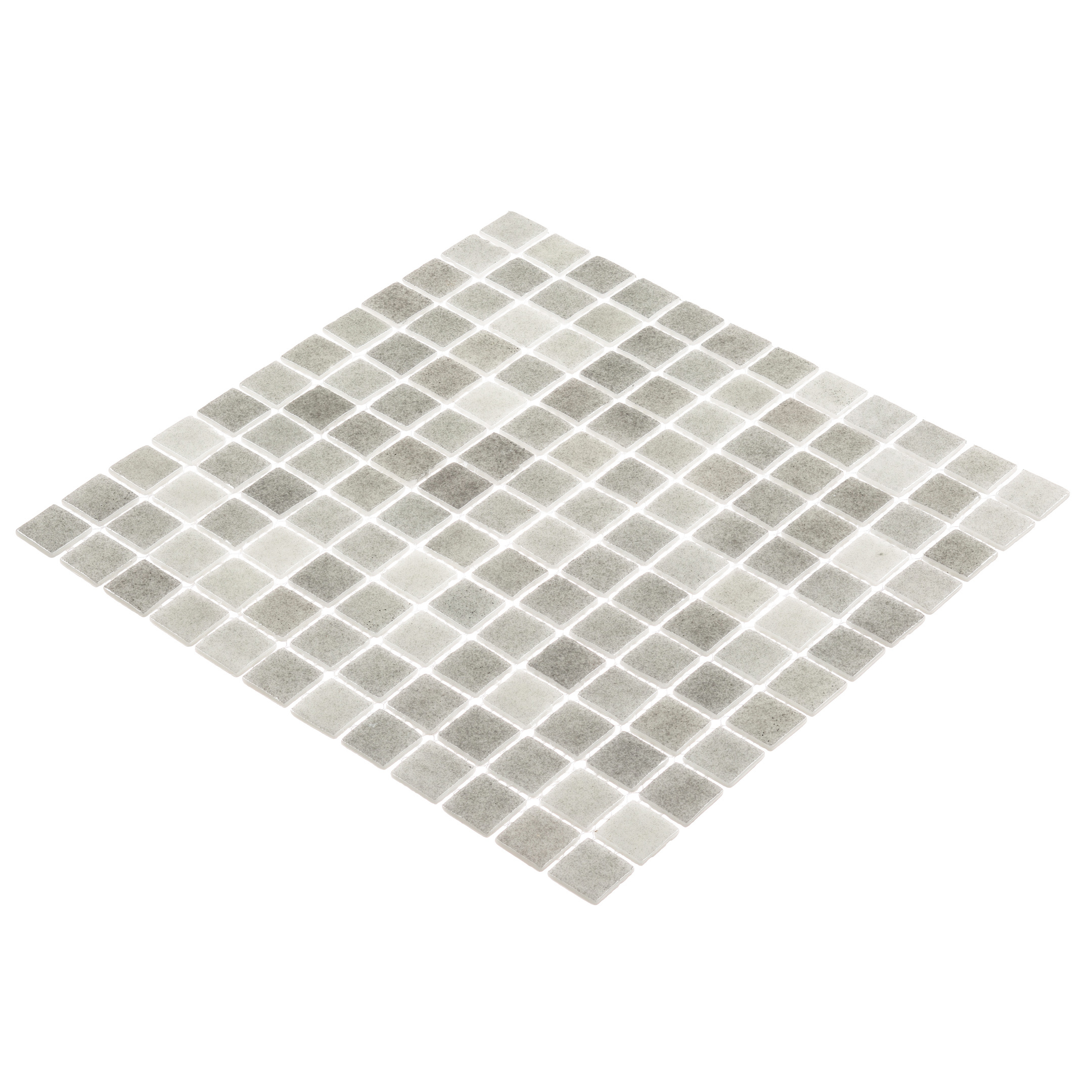 Мозаика Mir Mosaic Natural Steppa светло-серая стеклянная 315х315х5 мм глянцевая
