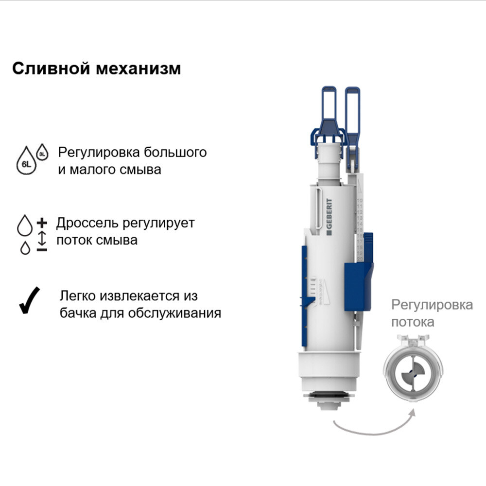 Инсталляция Geberit Delta Duofix для подвесного унитаза с кнопкой хром (458.149.21.1)