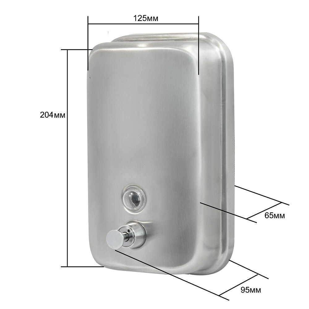 Диспенсер для мыла Solinne 1000 мл нержавеющая сталь хром (TM804ML)
