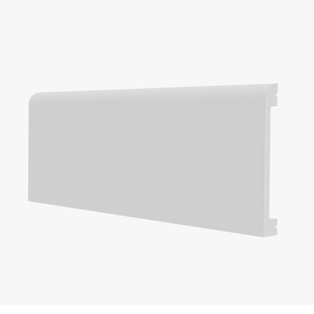 Плинтус экополимер S-Slim 80х10х2000 мм белый (90.80.006.001)