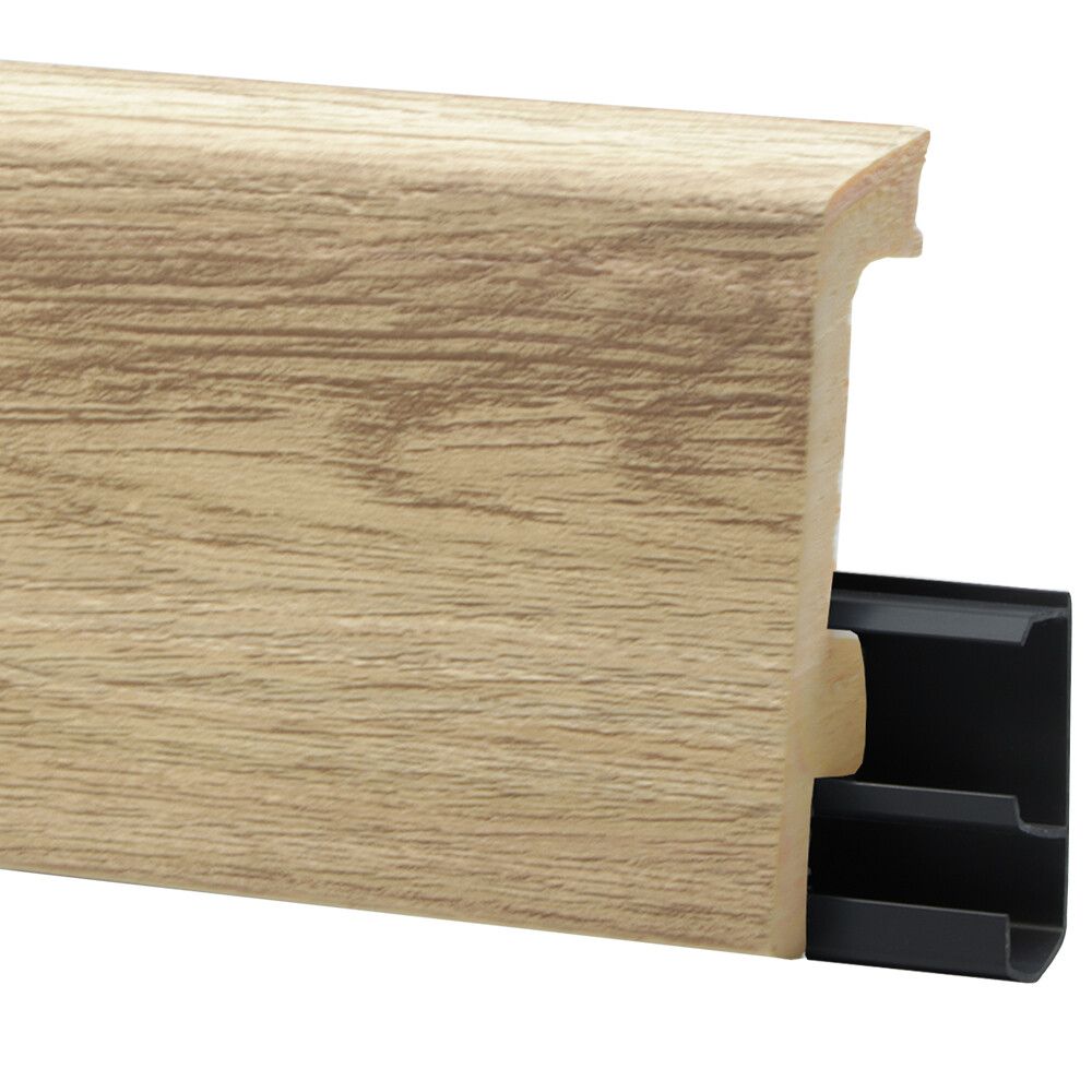 Плинтус экополимер Winart Pro Quadro 80х16х2000 мм байкал с монтажной планкой (90.80.001.013)