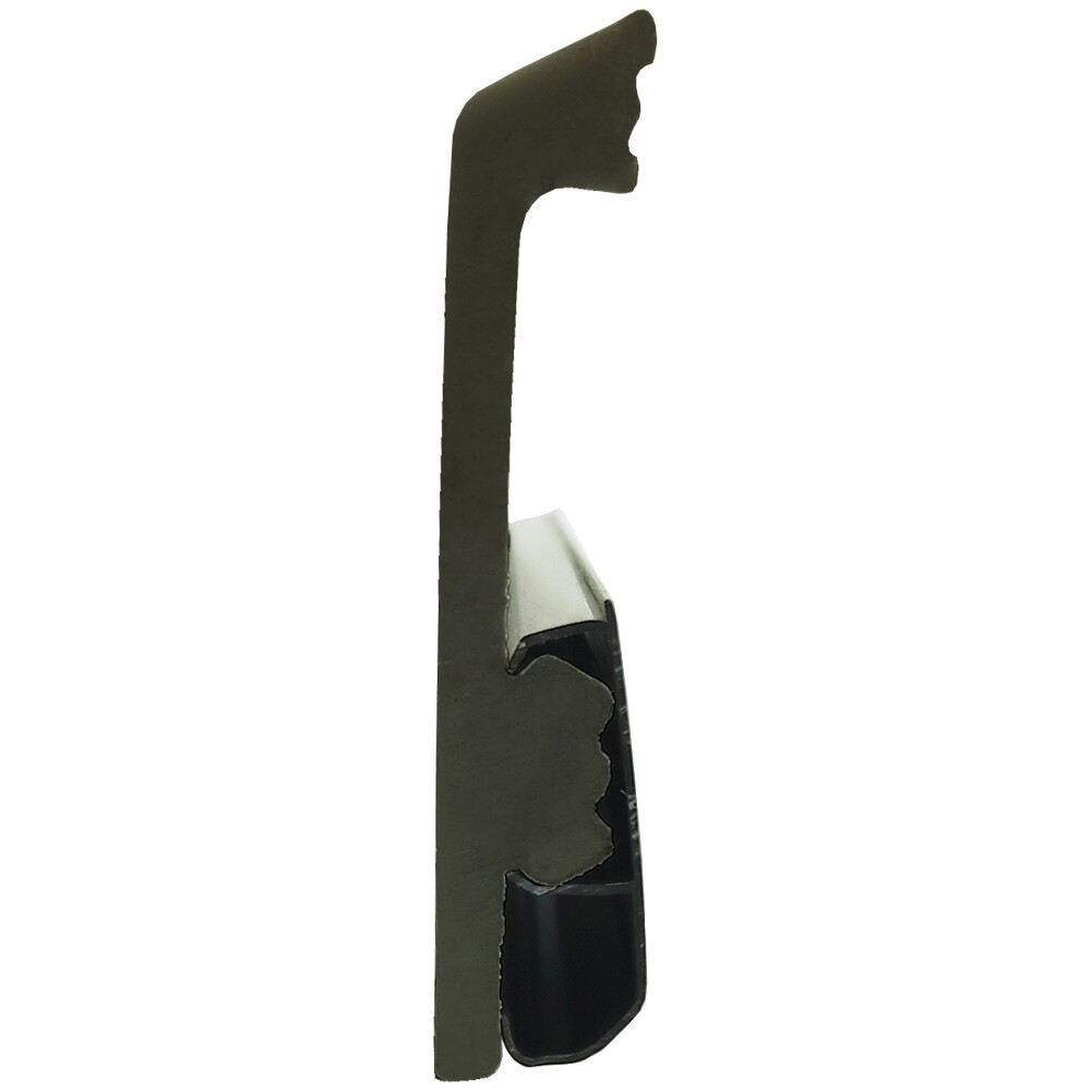 Плинтус экополимер Winart Pro Quadro 80х16х2000 мм черный матовый с монтажной планкой (90.80.001.023)