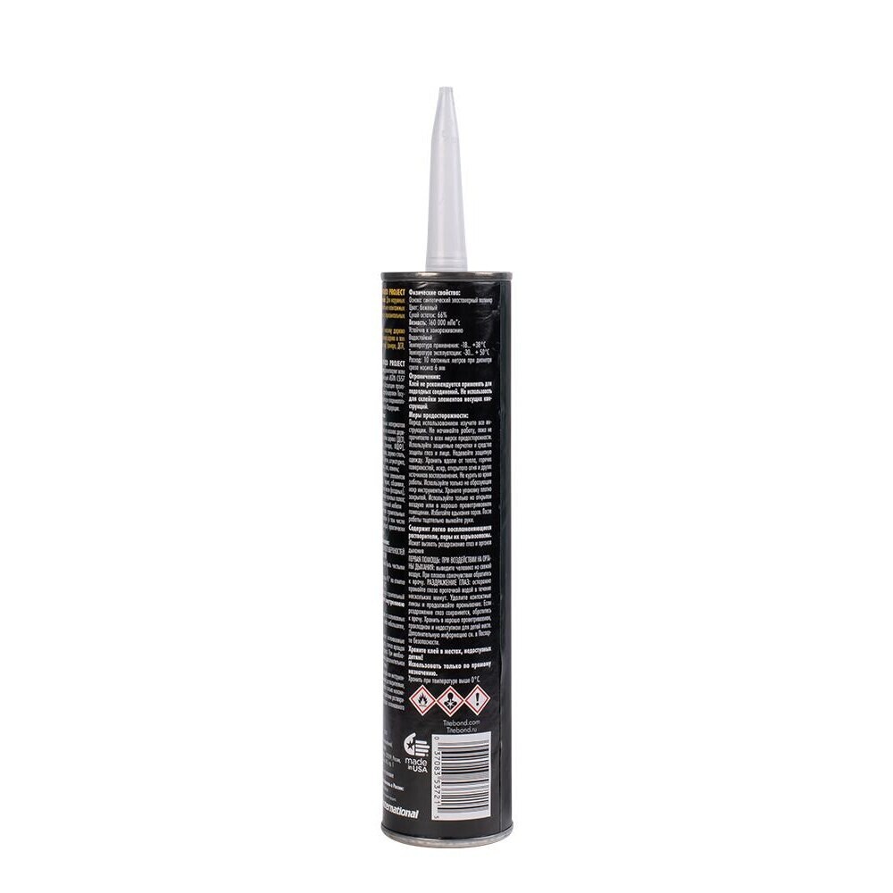 Клей монтажный каучуковый Titebond Wood Project Construction Adhesive высокопрочный для дерева бежево-серый 296 мл