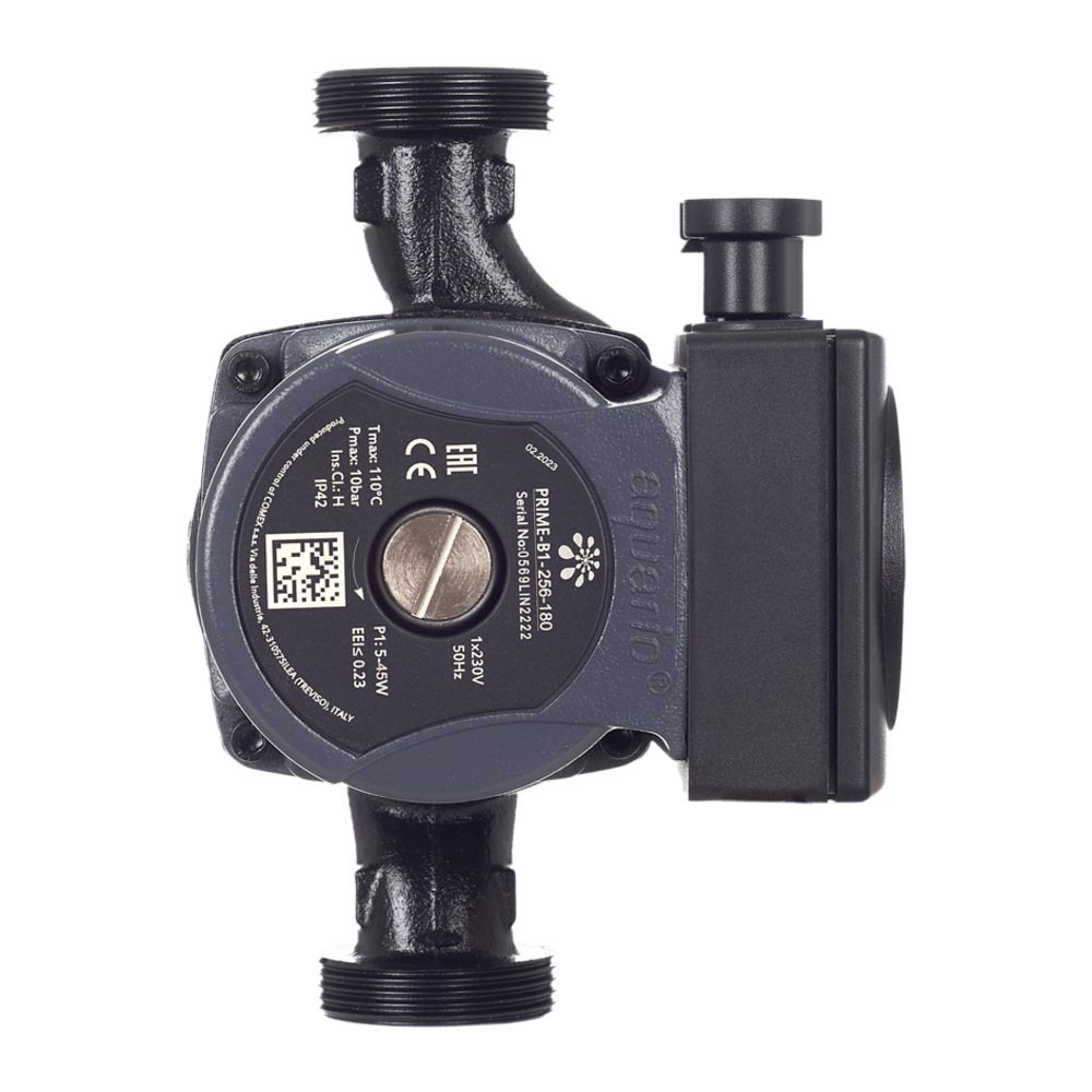 Циркуляционный насос для систем отопления Aquario Prime-В1-256-180 DN25 подъем 6 м 180 мм с гайками (5016)
